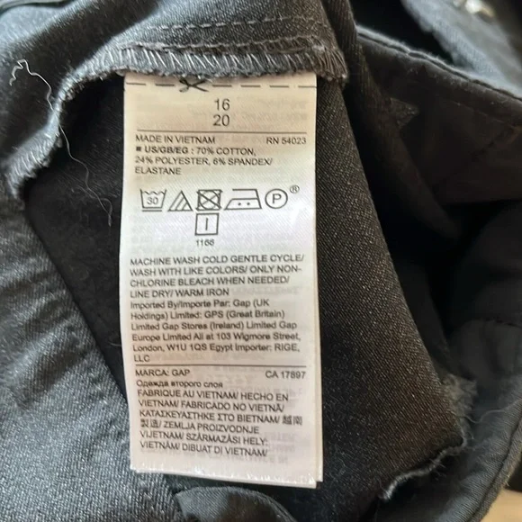 NWT GAP Signature Skinny Ankle charcoal Pants 16 - Picture 3 of 4
